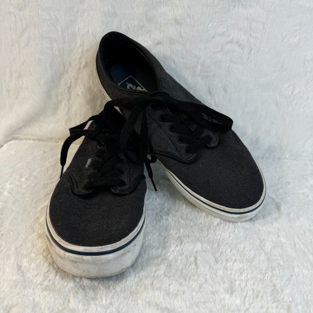 Vans Mens Herringbone Atwood Textile Black/Orion Men’s 10.5 Classic Skate Shoes